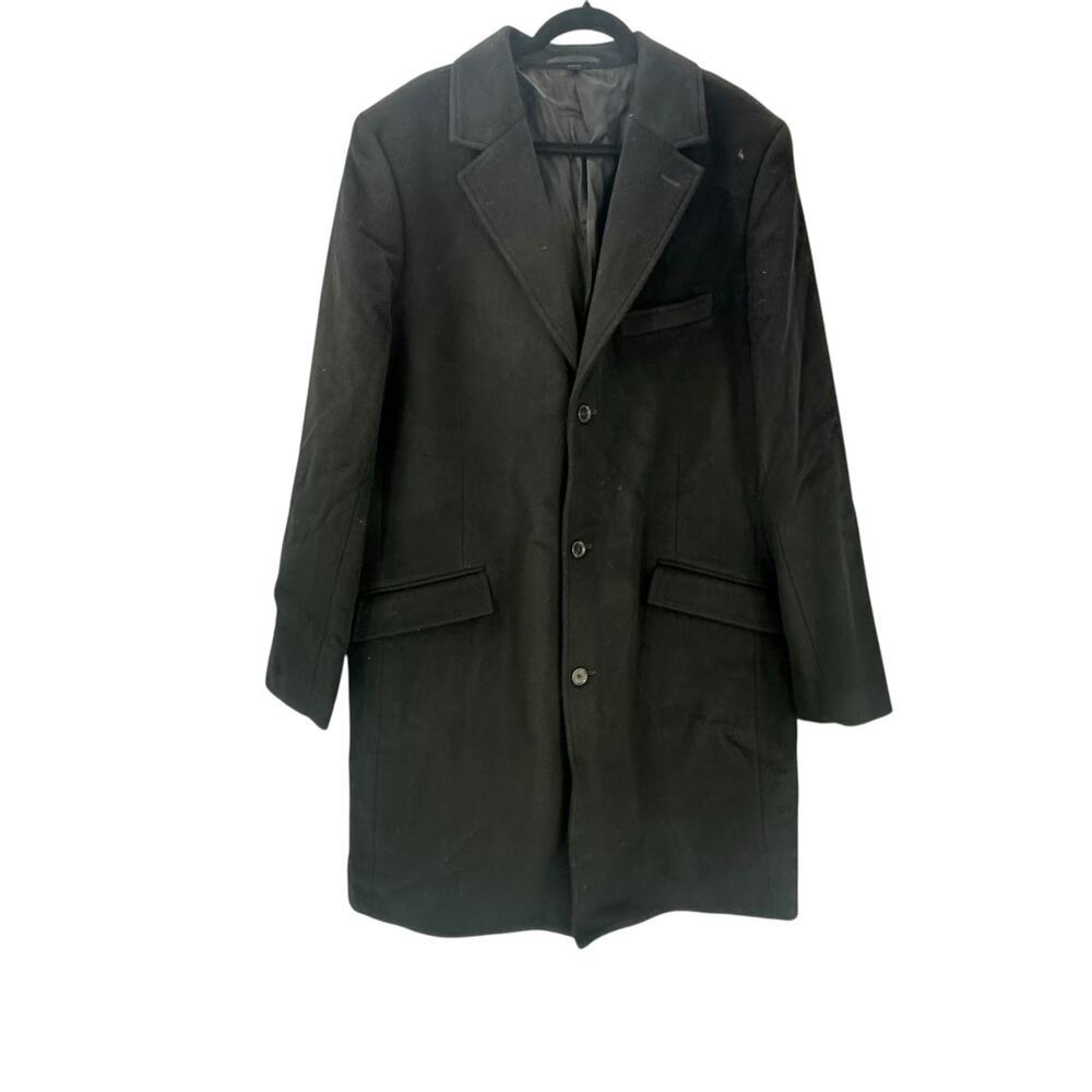 J.Crew Men's Black Rivington Topcoat In Italian Wool Blend Size 42R NWT - Picture 15 of 15